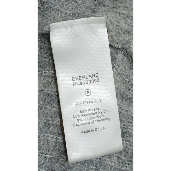 Everlane womens small fine wool alpaca cardigan sweater gray button front - Picture 6 of 7